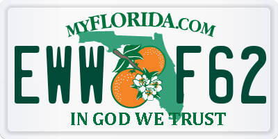 FL license plate EWWF62