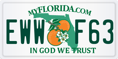 FL license plate EWWF63