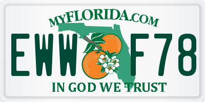 FL license plate EWWF78