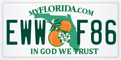 FL license plate EWWF86