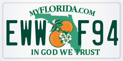 FL license plate EWWF94