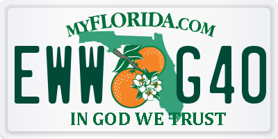 FL license plate EWWG40