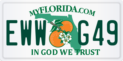 FL license plate EWWG49