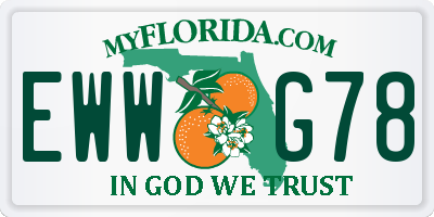 FL license plate EWWG78