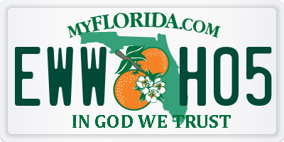 FL license plate EWWH05