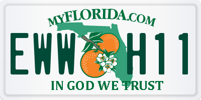 FL license plate EWWH11