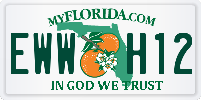 FL license plate EWWH12