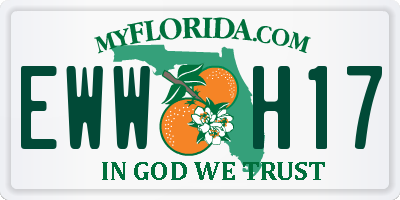 FL license plate EWWH17