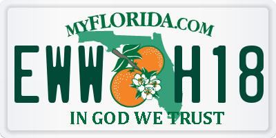 FL license plate EWWH18