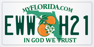 FL license plate EWWH21
