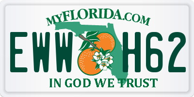 FL license plate EWWH62