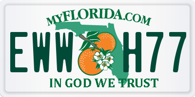 FL license plate EWWH77