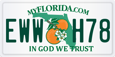 FL license plate EWWH78