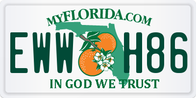FL license plate EWWH86