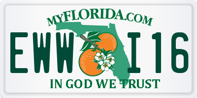 FL license plate EWWI16