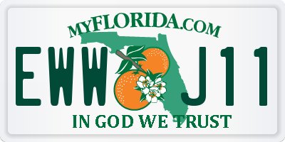 FL license plate EWWJ11