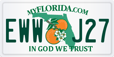 FL license plate EWWJ27