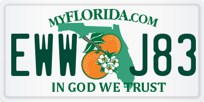 FL license plate EWWJ83