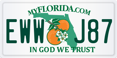 FL license plate EWWJ87