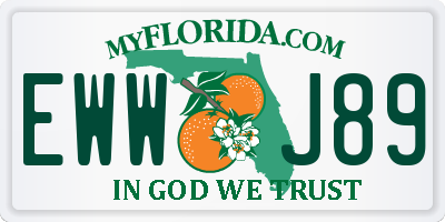 FL license plate EWWJ89