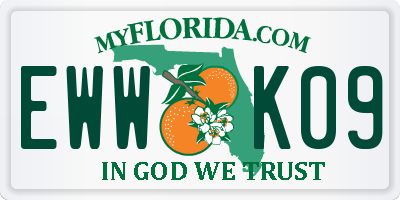 FL license plate EWWK09