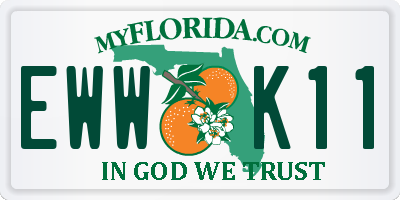 FL license plate EWWK11