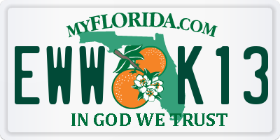 FL license plate EWWK13