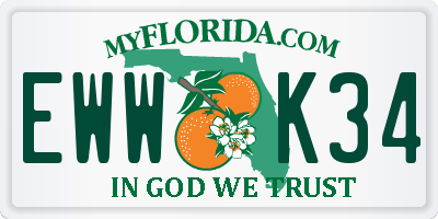 FL license plate EWWK34