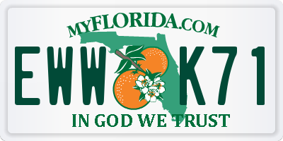 FL license plate EWWK71