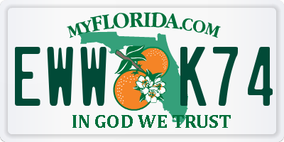 FL license plate EWWK74