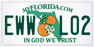 FL license plate EWWL02