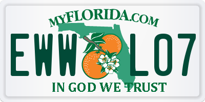 FL license plate EWWL07