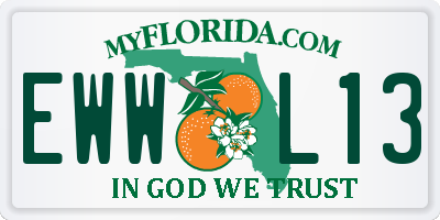 FL license plate EWWL13