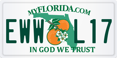 FL license plate EWWL17