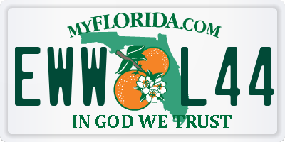 FL license plate EWWL44