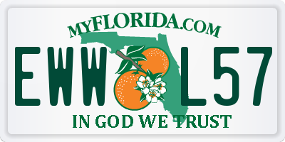 FL license plate EWWL57