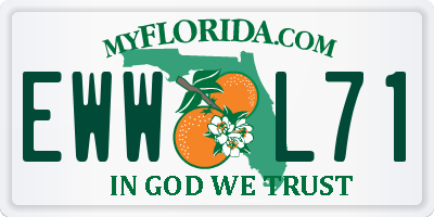FL license plate EWWL71