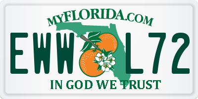 FL license plate EWWL72