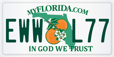 FL license plate EWWL77
