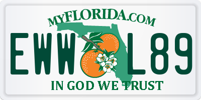 FL license plate EWWL89