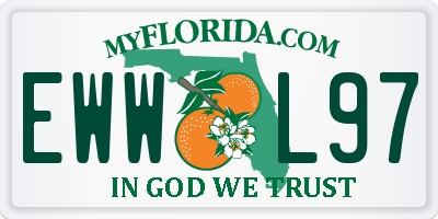 FL license plate EWWL97