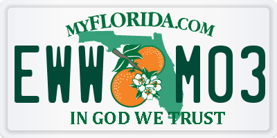 FL license plate EWWM03