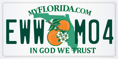 FL license plate EWWM04