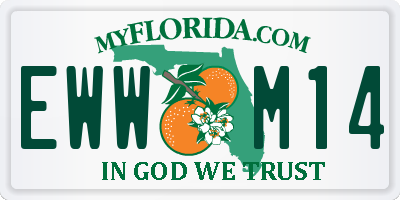 FL license plate EWWM14