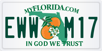FL license plate EWWM17