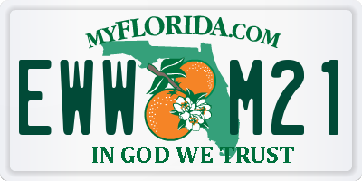 FL license plate EWWM21