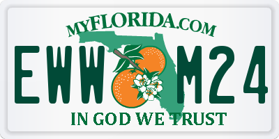 FL license plate EWWM24