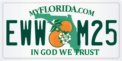 FL license plate EWWM25