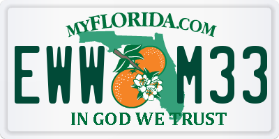 FL license plate EWWM33