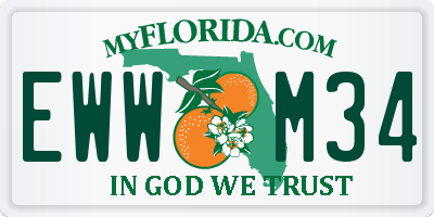 FL license plate EWWM34